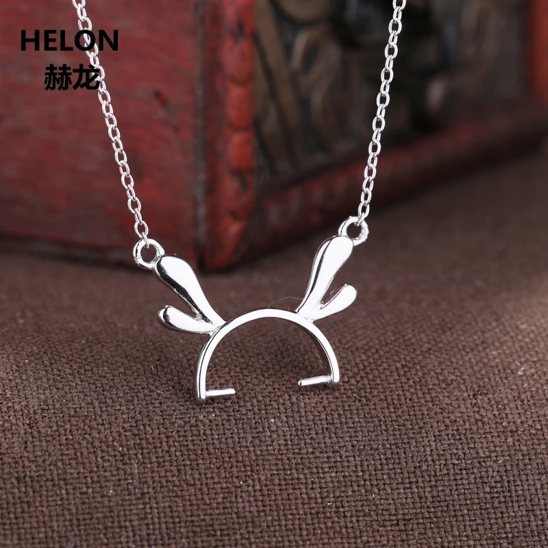 925 Sterling Silver 10-11mm Pearl or Round Bead Semi Mount Pendant Necklace Setting Fine Jewelry Wholesale | Украшения и