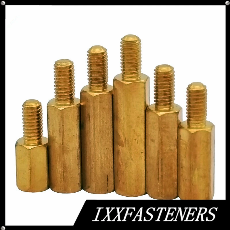 10PCS M2*L+3mm M2.5*L+6mm Male Female Hex head Brass Spacing Screws Threaded Pillar PCB Computer PC Motherboard StandOff Spacer |