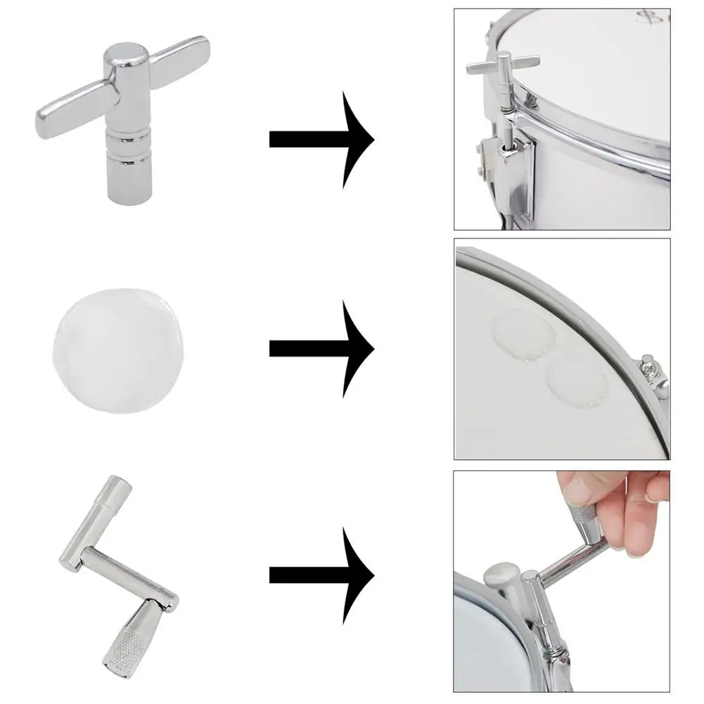 Snare Drum Mute Pads + ключ для настройки барабанов гаечный набор ремонта ударных