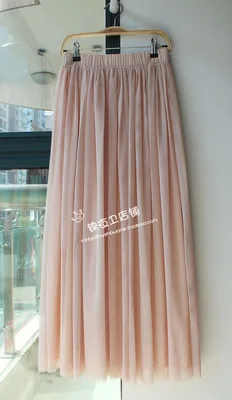 Новая мода 3 слоя длинная сетчатая вуаль Макси мусульманское бальное платье юбка женские 18 цветов длиной до щиколотки тюлевые юбки девушки Saia Femininas - Цвет: 1 nude pink