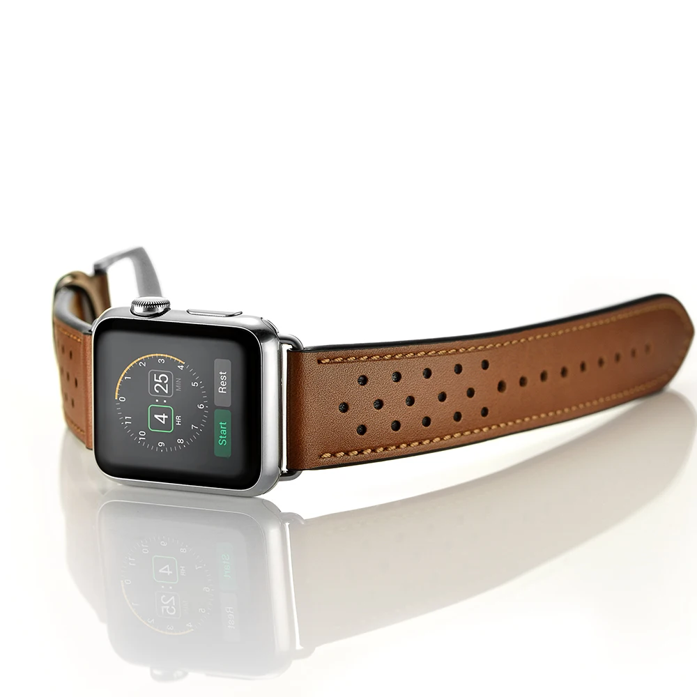 Хохлатый кожаный ремешок для apple watch Band 4 42 мм/38 мм 3 iwatch band 44 мм/40 мм correa apple watch 4 band наручный браслет ремень 2 1