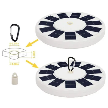 

Solar Flag Pole Light 48LED Flagpole Solar Light Downlight Lighting for 15 to 25 Ft Flag Pole Topper WWO66