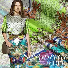 Telas модные женские туфли супер Поплин тканые 3% эластичные 97% шелковые ткани для шитья одежда рубашка Геометрия материал печати платье ткань ткань шелк шелковое платье материал для шитья атлас ткань жаккард ткань