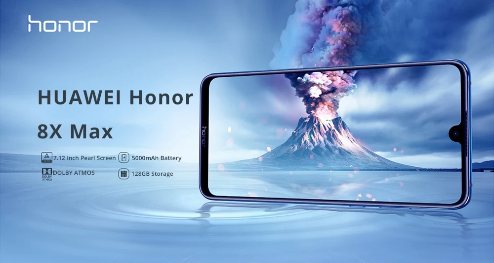 Оригинал HONOR 8X Max 6G globalrom 5000 mAh 7,12 "FHD дисплей Snapdragon 636/660 Android 8,1 отпечатков пальцев OTG Смартфон