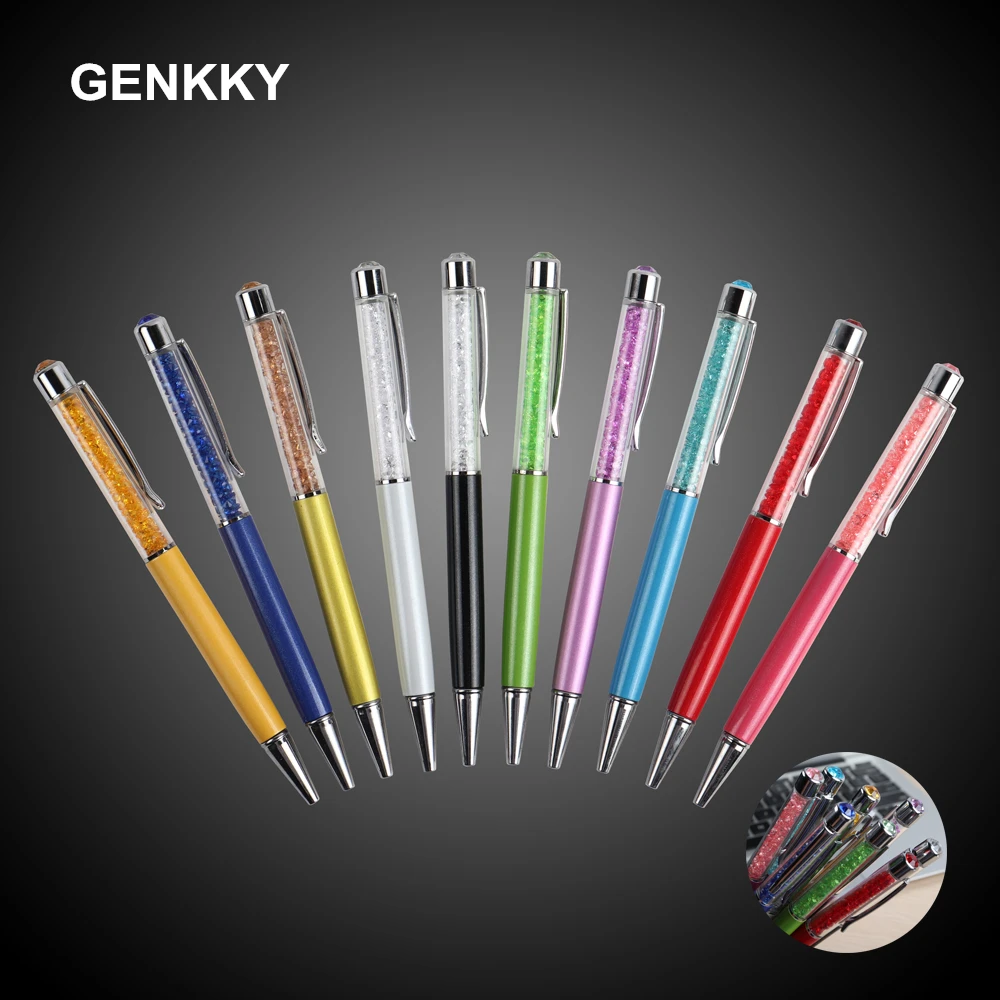 5PCS/LOT GENKKY Kawaii Ballpoint Pens For School Office Writing Stationery Ballpoint Pen Luxury