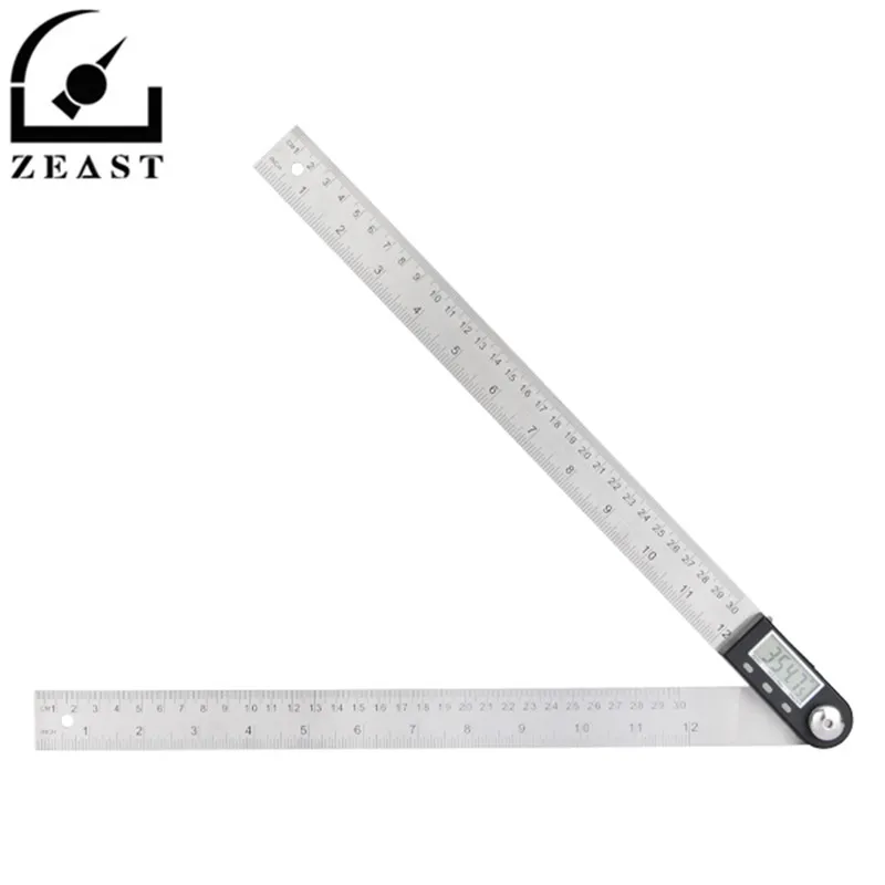 

300 mm 12" Digital Angle Ruler Finder Meter Protractor Stainless Steel 360 Degree Inclinometer Goniometer Electronic Angle Gauge