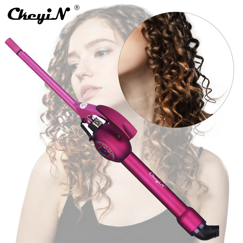 Modelador de Cabelo Ferramentas de Estilo de Cabelo Profissional Magia Rolo Ferro Único-tubo Super Pequeno Mini Cerâmica Curling Ferros Varinha Pêra 9mm