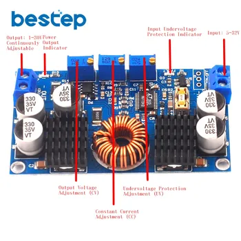 

1pcs LTC3780 DC-DC 5-32V to 1V-30V 10A Automatic Step Up Down Regulator Charging Module Power supply module