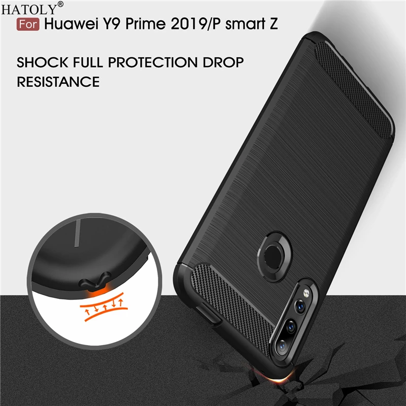 Чехол HATOLY для huawei Y9 Prime 2019 мягкий силиконовый чехол из ТПУ с ворсом P Smart Z чехлы