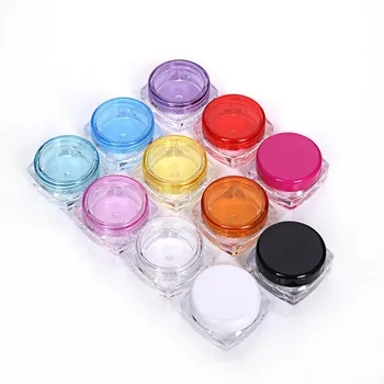 

Travel Accessories 3g 50Pcs Empty Jar Makeup Face Cream Containers Plastic Mini Nail Art Organizer Cosmetic Sample Bottle