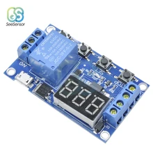 DC 6-30V Support Micro USB 5V LED Display Automation Cycle Delay Timer Control Off Switch Delay Time Relay 6V 9V 12V 24V