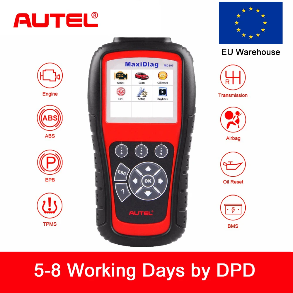 

Autel OOBD2 Auto Scanner Diagnostic Tool MD805 All System Code Reader OBD 2 Car Diagnostic Automotivo Scanner obdii obd ii scan
