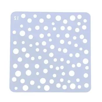 

Round Circle Dot Pattern Stencil for DIY Scrapbooking Plastic Spray Drawing Painting Tool Photoalbum Decor Hollow Ruler Template
