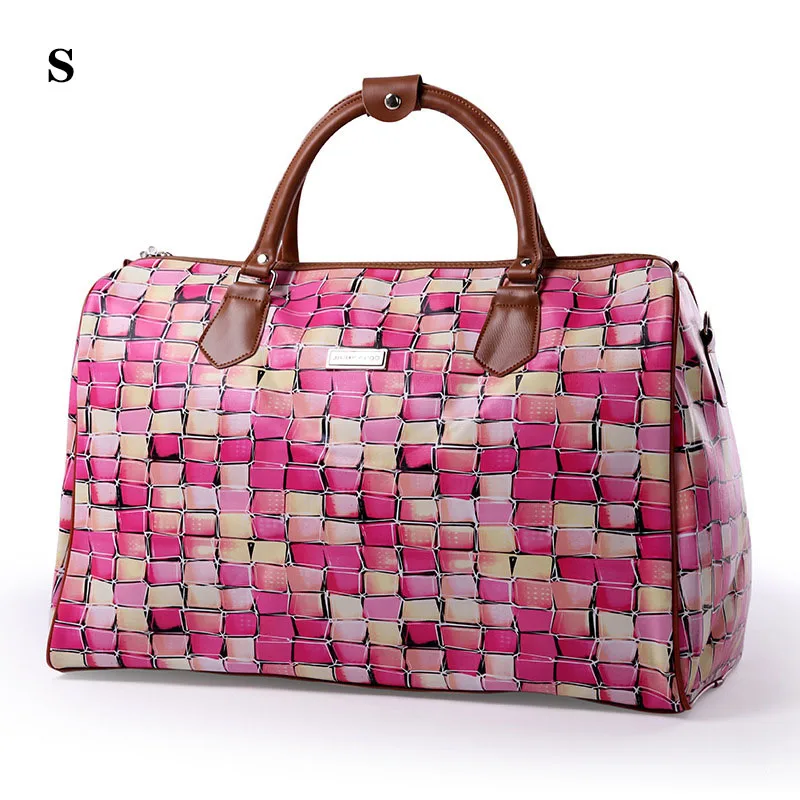 Женская дорожная сумка большой емкости, сумки для путешествий, высокое качество, искусственная кожа, ручная сумка для багажа, многофункциональная посылка на выходные - Цвет: B S  travel bag