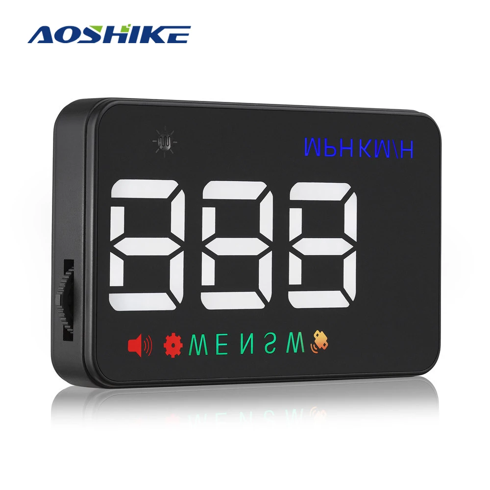 

Aoshike Universal Car HUD GPS Speedometer Speed Head Up Display Digital Over Speed Alert Windshield Projetor Auto Navigation