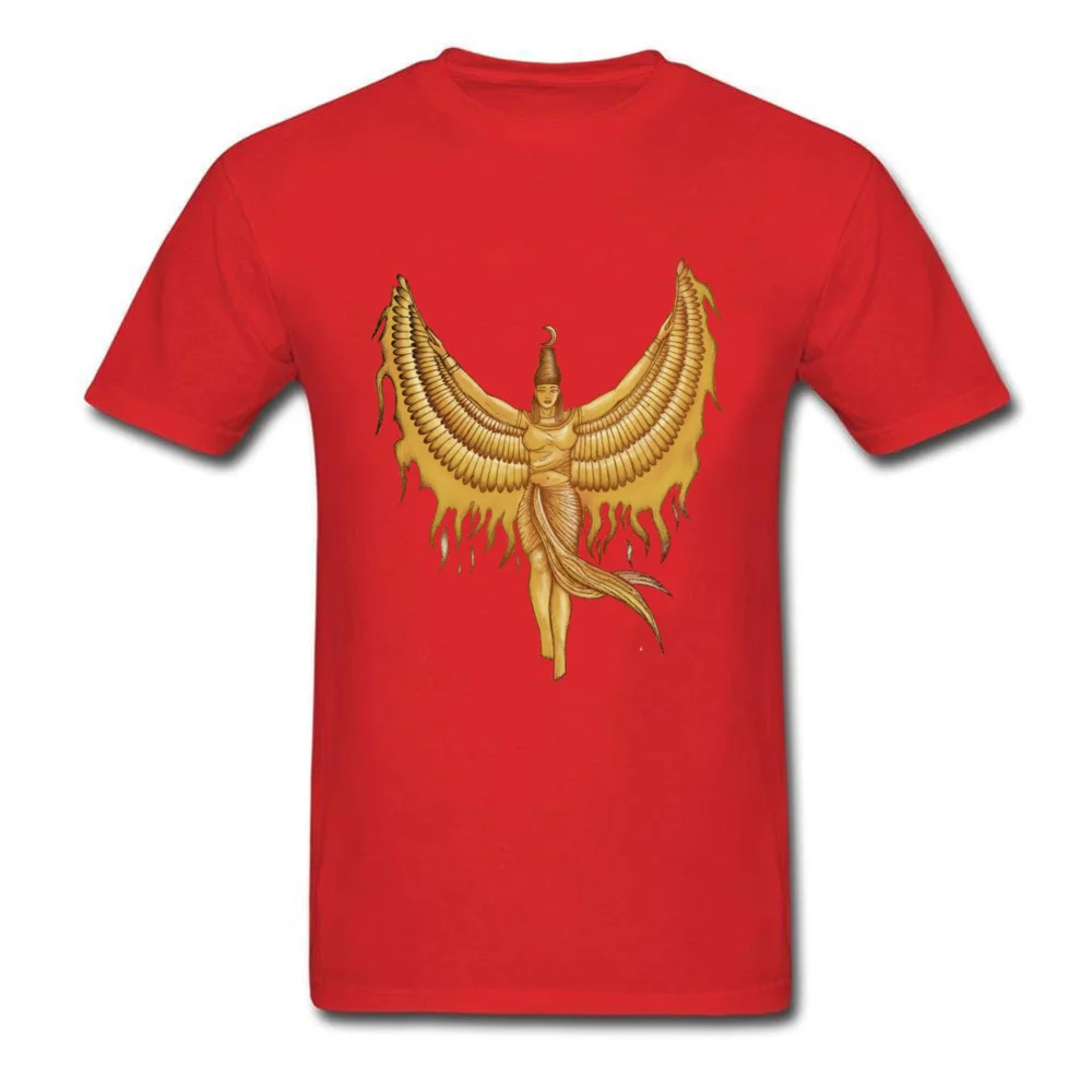 Isis Goddess Egypt with wings of the legendary bird Phoenix_red