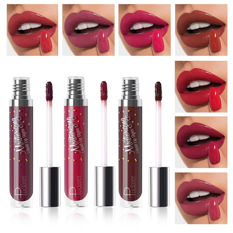 

Pudaier 12 Color Matte Lip Gloss Women Lips Maquiagem Matt Lipstick Long lasting Makeup Cosmetics Maquillaje Lipgloss TSLM2