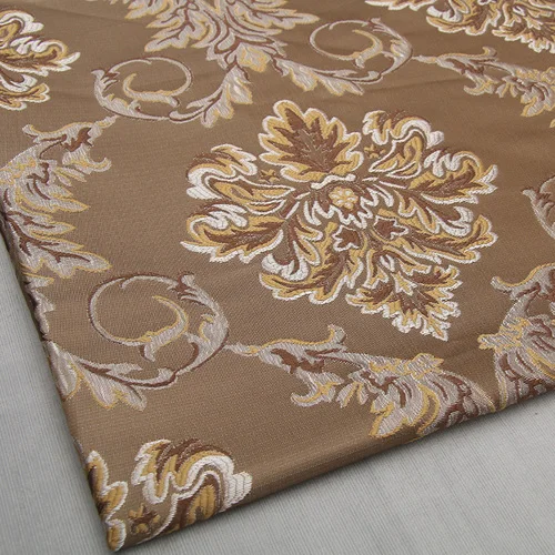 Европейский шелк имитация Наволочки Чехол для подушки обивка Пряжа-окрашенная жаккардовая ткань для дивана шириной 148 см - Цвет: Coffee