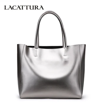 

LACATTURA Classic Womens Handbag Luxury High Quality Split Leather Tote Bags Super Soft Fashion Women Crossbody Bags 2019 New