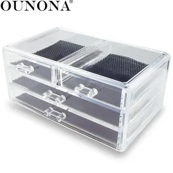 

3-Layer Clear Acrylic Make Up Organizer 3 Drawers Storage Box Clear Plastic Cosmetic Storage Box Makeup Organizer Storage