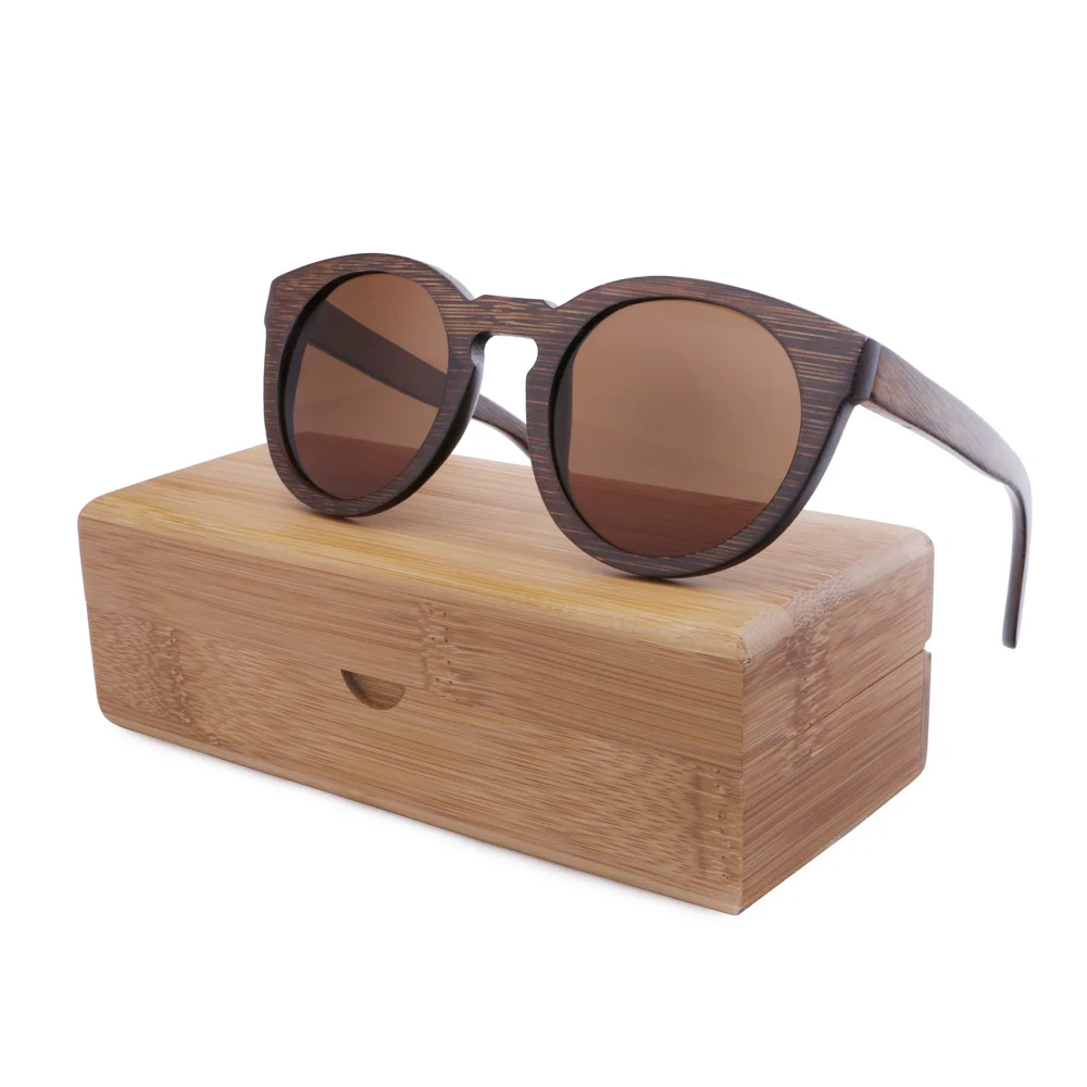 BerWer New Round Top bamboo sunglasses Brand Sunglasses Women Retro Designer wooden sunglasses men/women coach sunglasses Sunglasses