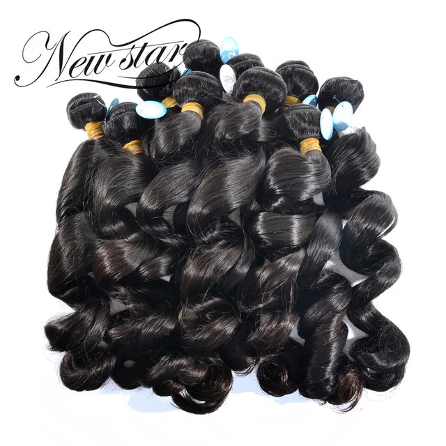 Best Offers NEW STAR Wholesale 10 Pieces Loose Wave 10"-34" Brazilian Salon Supply Virgin Human Hair Extension Cuticle Aligned Weave Bundles