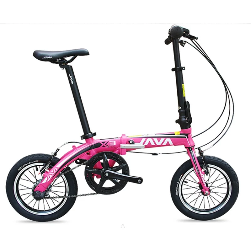 Flash Deal JAVA X3 Aluminum Folding Bike 14" V Brake Inner 3 Speed Bike Urban Commuter Bicycle Foldable 2