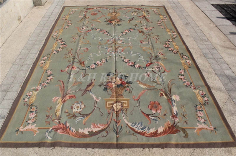 6'X9' французский Абиссинский коврик ручная тканая Новая Зеландия шерстяной ковер с шелковыми цветами