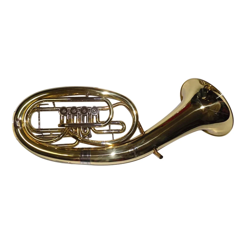 Yellow brass Baritone 4 valves With Foambody case and mouthpiece