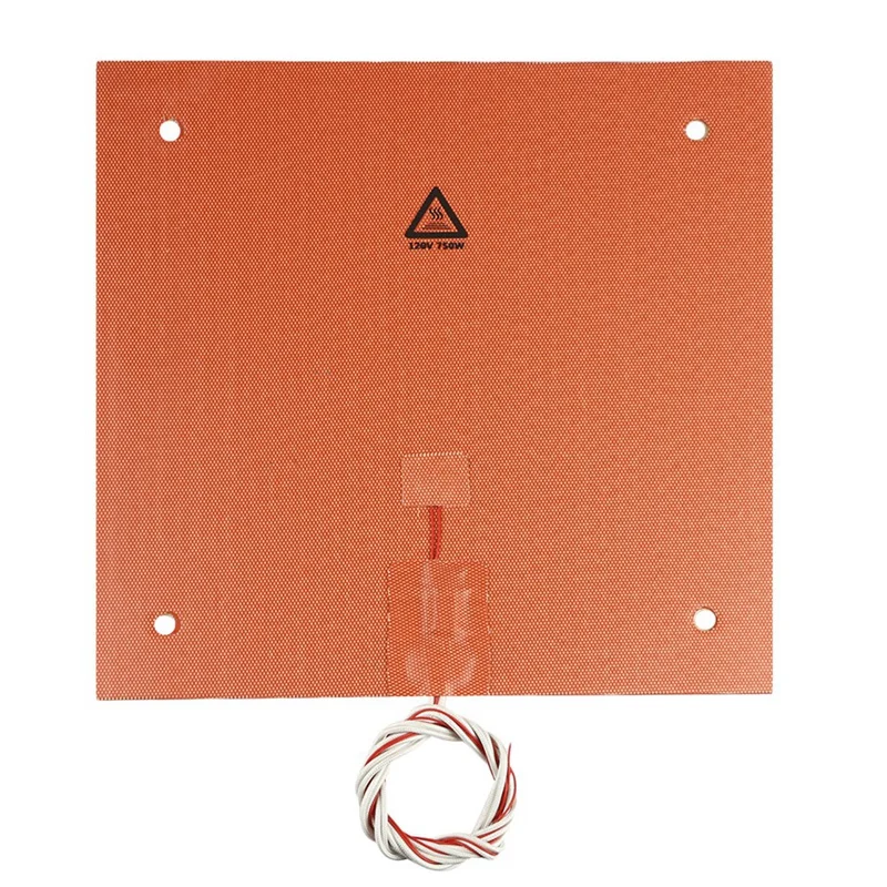 

3D Printer Accessories 310 x 310Mm 120V 750W Open Hole Imported Hot Bed Silicone Pad With Glue Temperature Resistance For Cr-1