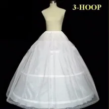 Горячей Продажи 3 Хооп Бальное платье кость Полный Кринолин Юбки Для Свадебного Платья Свадебные Аксессуары Юбка скольжения