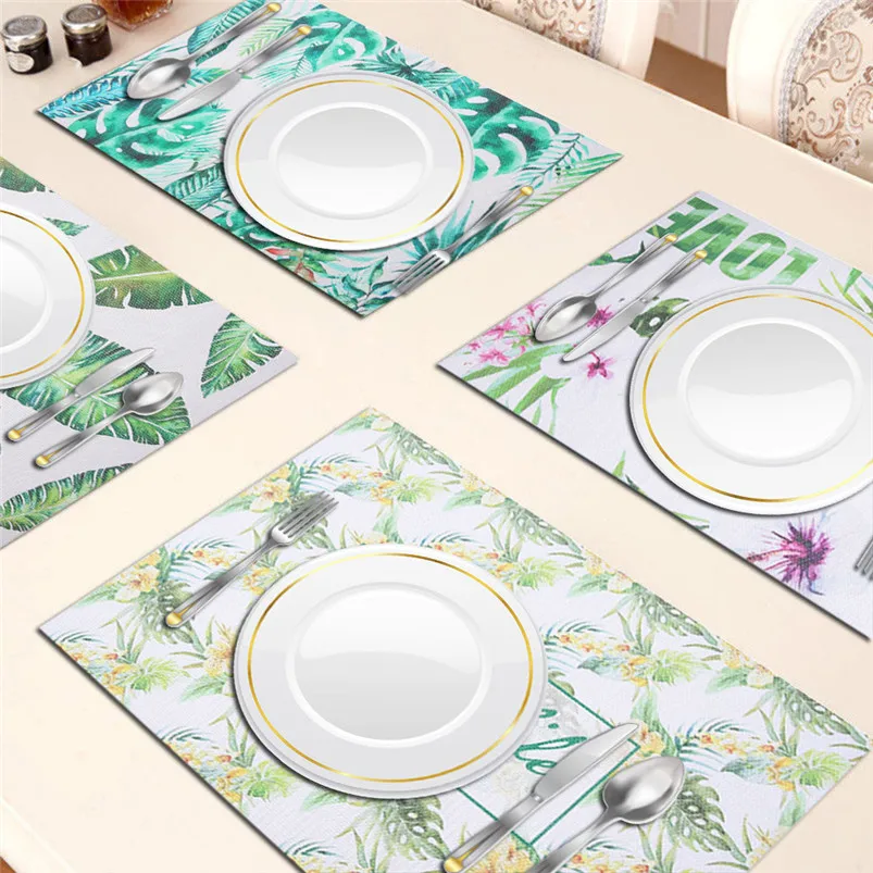 

High quality PVC material Mats Table Dining Non Slip Pvc Place Washable Insulation Kitchen Pad Set Coaste mat F15