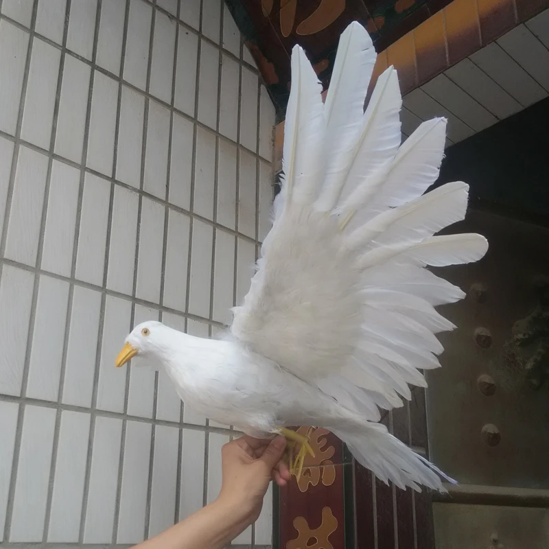 白い羽の安全な鳥モデル 大きな羽 42x80cm 手作り 庭の装飾 素晴らしい贈り物 800 Wing Dove Gift Giftswing Wing Aliexpress