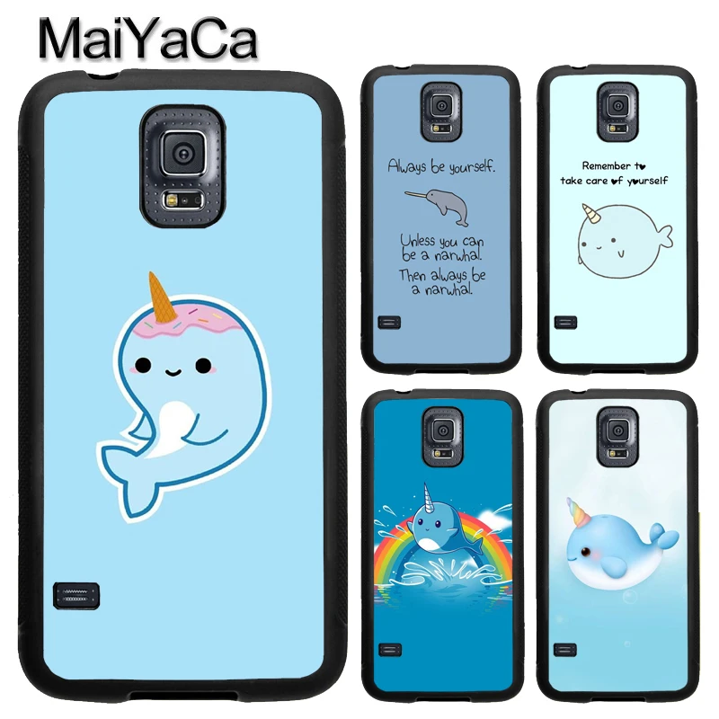 

MaiYaCa Cute Sea Narwhal Quotes TPU Phone Case Cover Coque For Samsung S5 S6 S7 edge S8 S9 S10 Plus Lite Note 9 8 5 4 Capa