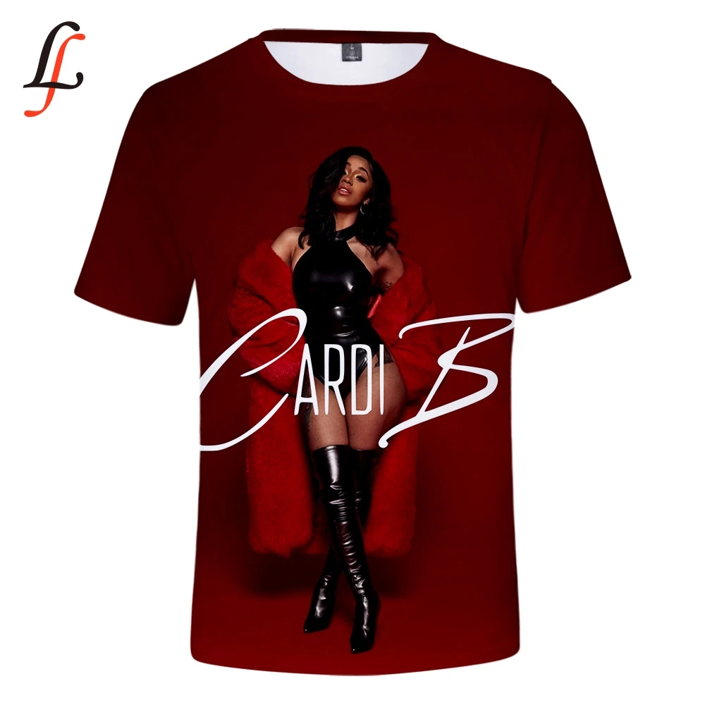 

Cardi B Harajuku 3D Print T-Shirt Short Sleeve Popular Singer T Shirt Summer Swift Fashion Kpop Casual Shirt Women Clothes