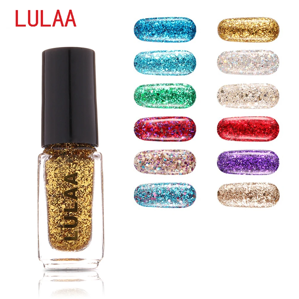 12 colors 6ML Holographic Holo Glitter Nail Polish Varnish Hologram