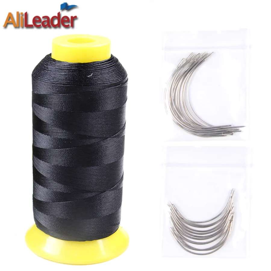 Hot Selling Black Nylon Hair Thread 1500 Meters With C Type Curved