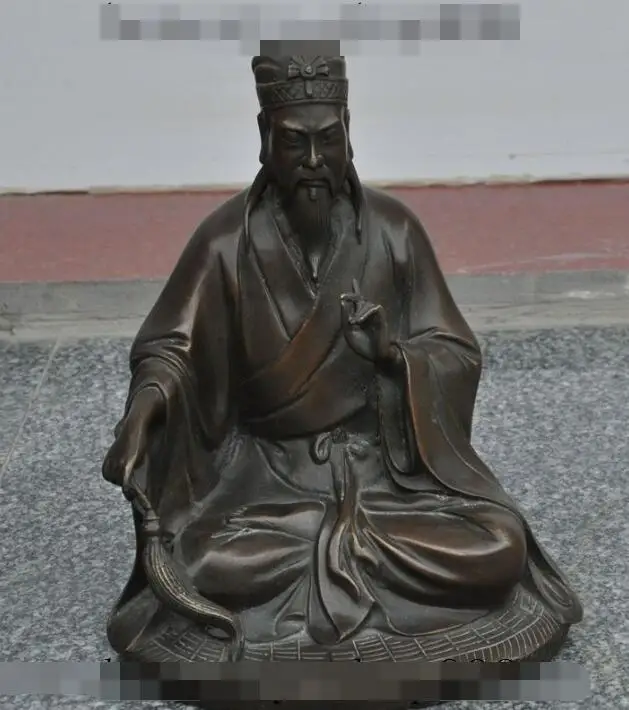 

S00569 9" china bronze Daoism Taoist priest Buddha Taoism Immortal God statue sculpture