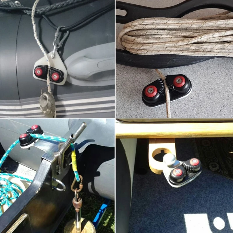 Черный алюминиевый нейлон зажим шнур замок Cam Cleat парусник каяк Dinghy аксессуар |
