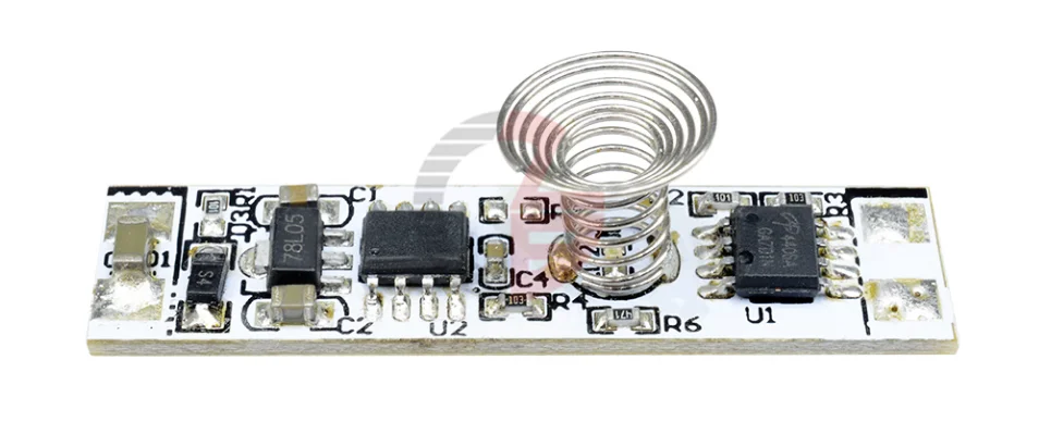 

DC 12V Capacitive Touch Sensor Switch Coil Spring Switch LED Dimmer Control Switch 9-24V 30W 3A for Smart Home LED Light Strip
