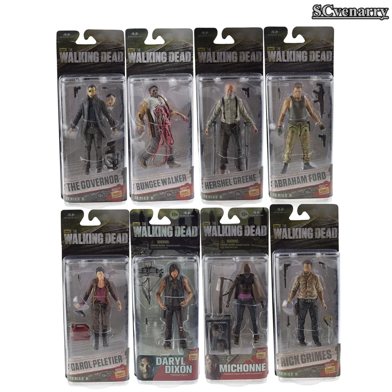 

Anime AMC The Walking Dead Rick Grimes Daryl Dixon Glenn Rhee Carl Grimes PVC Action Figure Collectible Model Toys 15cm