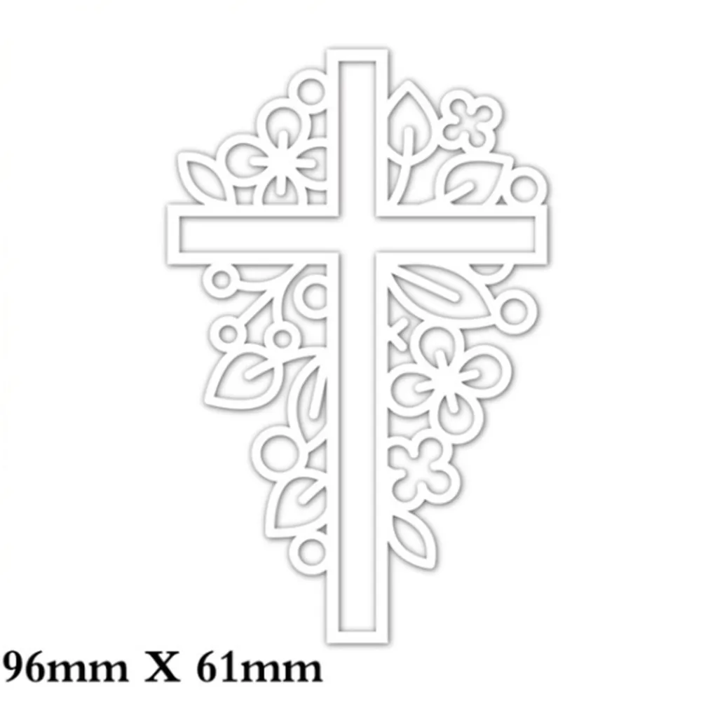 new Religion cross shape Metal cut die embossed album template for gift card making crafts