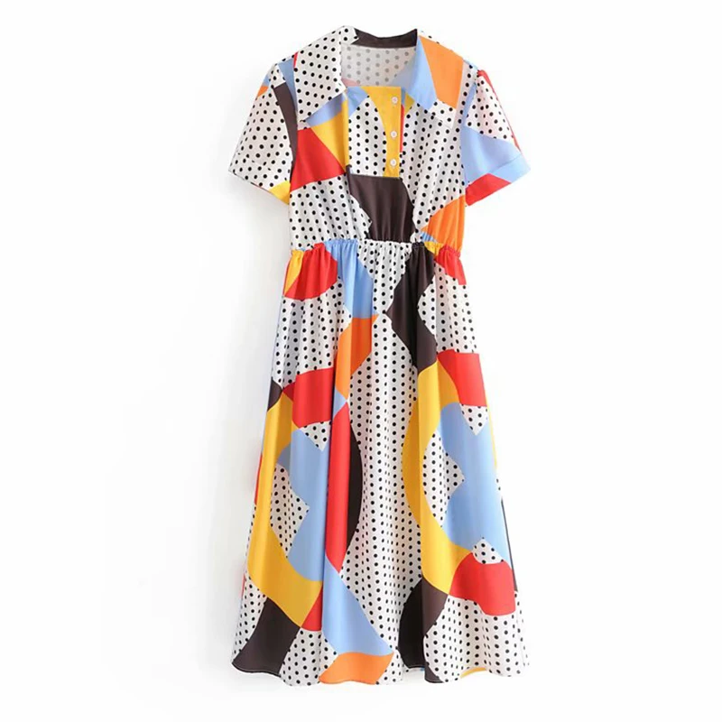 Women's Clothing Dress 2019 Victorian Retro Geometric Print Holiday
Casual Dress Ms Summer Sexy Slim Fit Temperament Clothing