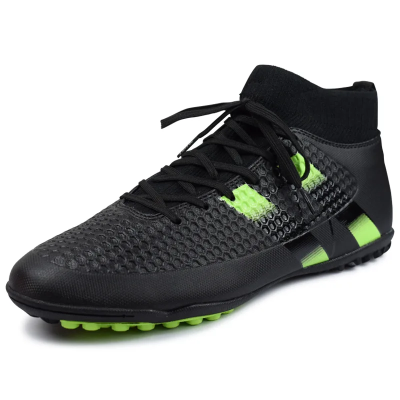 

ZHENZU Spike Soccer Football Shoes High Ankle Men's Crampon Sneakers Football Boots Superfly Original Cleats Futzalki Football