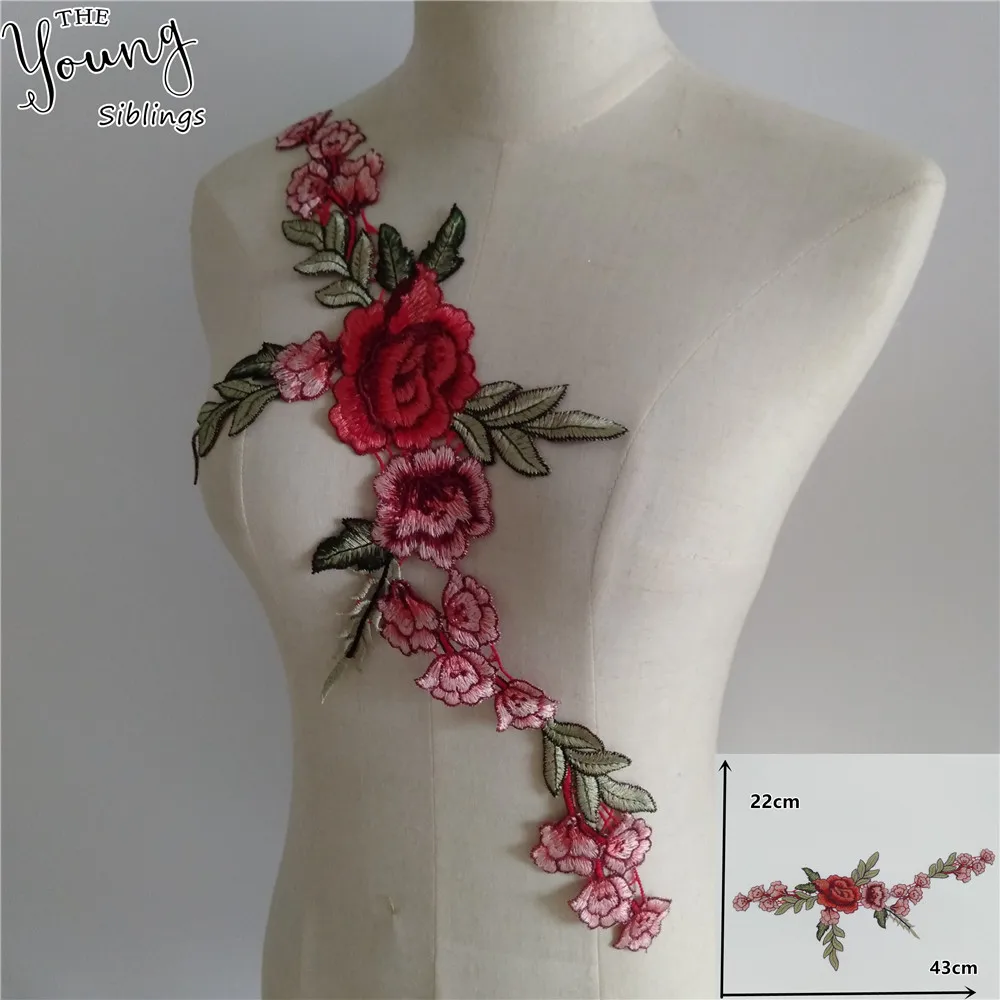 

New arrive 1 pcs Embroidery Applique Lace Fabric DIY Lace Collar Sewing Craft Supplies Neckline Trim Dress Decorate Accessories