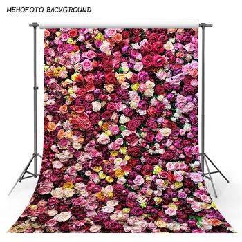 

Vinyl Photography Backgrounds beautiful rose Flower Wall Baby shower wedding Birthday Photo Background Photography Backdrops