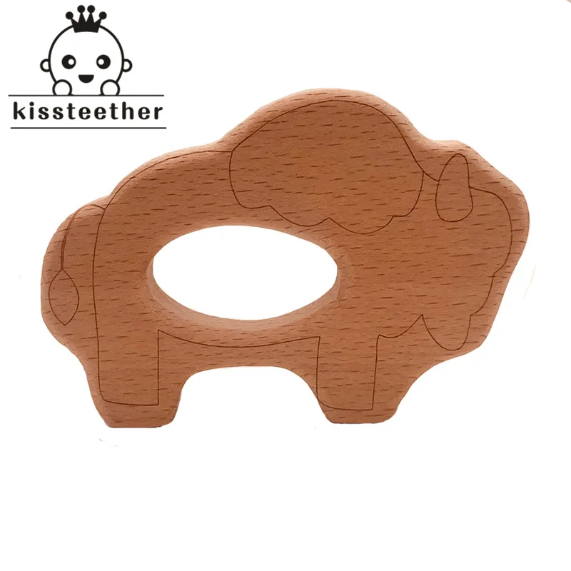 Beech Bicycle Wooden Teether Customizable Baby Diy Teething Necklace BPA Free Food Grade Pendants | Мать и ребенок