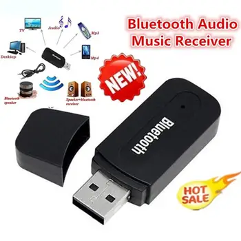 

3.5mm AUX USB Bluetooth Audio Stereo Music Receiver Adapter for PC Car Speaker USB Bluetooth Audio Receiver
