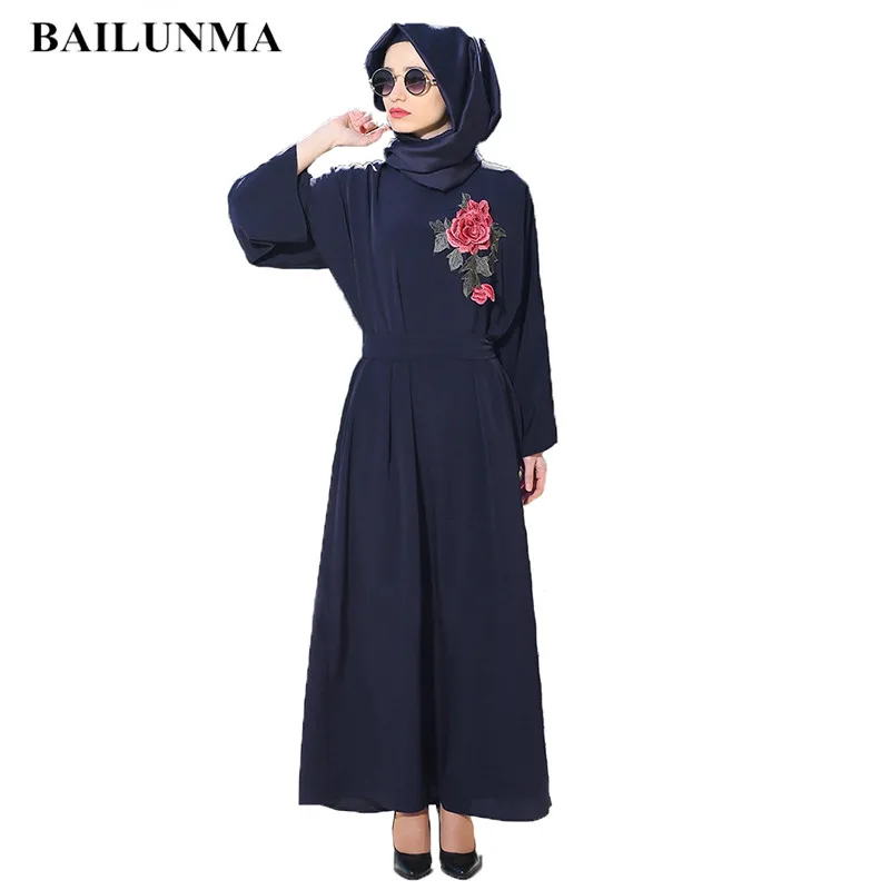 

Muslim dress Chiffon islamic clothing abayas for women black abaya B8066