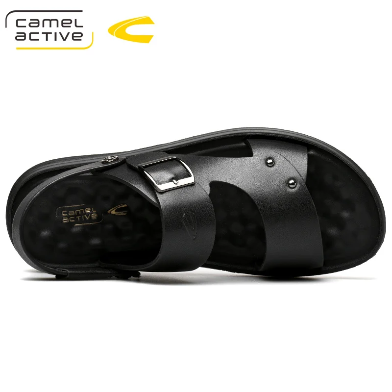 Macio Classic Sapatos marrom Camel Active Verão De Preto Sandálias New Confortáveis Genuíno Casuais Couro Chinelos Homens 2019 Respirável RBpPycqTZZ